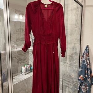 Elie Tahari Dark Red Long Sleeve Dress - Size L